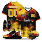 Custom 2026 World Cup Germany High Quality Soccer Stadium Version Jersey Sneakers Sports Shoes and Hat Combo Offer Personalized Team Name and Logo ZH-F025071-4