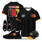 Custom 2026 World Cup Germany High Quality Soccer Stadium Version Jersey Sneakers Sports Shoes and Hat Combo Offer Personalized Team Name and Logo ZH-F025071-6