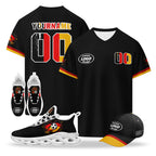 Custom 2026 World Cup Germany High Quality Soccer Stadium Version Jersey Sneakers Sports Shoes and Hat Combo Offer Personalized Team Name and Logo ZH-F025071-6