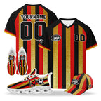 Custom 2026 World Cup Germany High Quality Soccer Stadium Version Jersey Sneakers Sports Shoes and Hat Combo Offer Personalized Team Name and Logo ZH-F025071-8