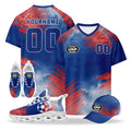 Custom 2026 World Cup France High Quality Soccer Stadium Version Jersey Sneakers Sports Shoes and Hat Combo Offer Personalized Team Name and Logo ZH-F025084-1