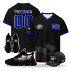 Custom 2026 World Cup France High Quality Soccer Stadium Version Jersey Sneakers Sports Shoes and Hat Combo Offer Personalized Team Name and Logo ZH-F025084-5