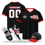 Custom Japan 2026 World Cup High Quality Soccer Stadium Version Jersey Sneakers Sports Shoes and Hat Combo Offer Personalized Team Name and Logo ZH-F025092-1