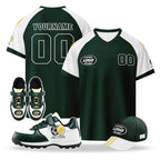 Custom South Africa 2026 World Cup High Quality Soccer Stadium Version Jersey Sneakers Sports Shoes and Hat Combo Offer Personalized Team Name and Logo ZH-F025128-5