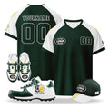 Custom South Africa 2026 World Cup High Quality Soccer Stadium Version Jersey Sneakers Sports Shoes and Hat Combo Offer Personalized Team Name and Logo ZH-F025128-5