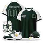 Custom South Africa 2026 World Cup High Quality Soccer Stadium Version Jersey Sneakers Sports Shoes and Hat Combo Offer Personalized Team Name and Logo ZH-F025128-5