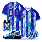 Custom England 2026 World Cup High Quality Soccer Stadium Version Jersey Sneakers Sports Shoes and Hat Combo Offer Personalized Team Name and Logo ZH-F025133-4