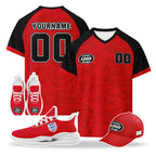 Custom England 2026 World Cup High Quality Soccer Stadium Version Jersey Sneakers Sports Shoes and Hat Combo Offer Personalized Team Name and Logo ZH-F025133-5