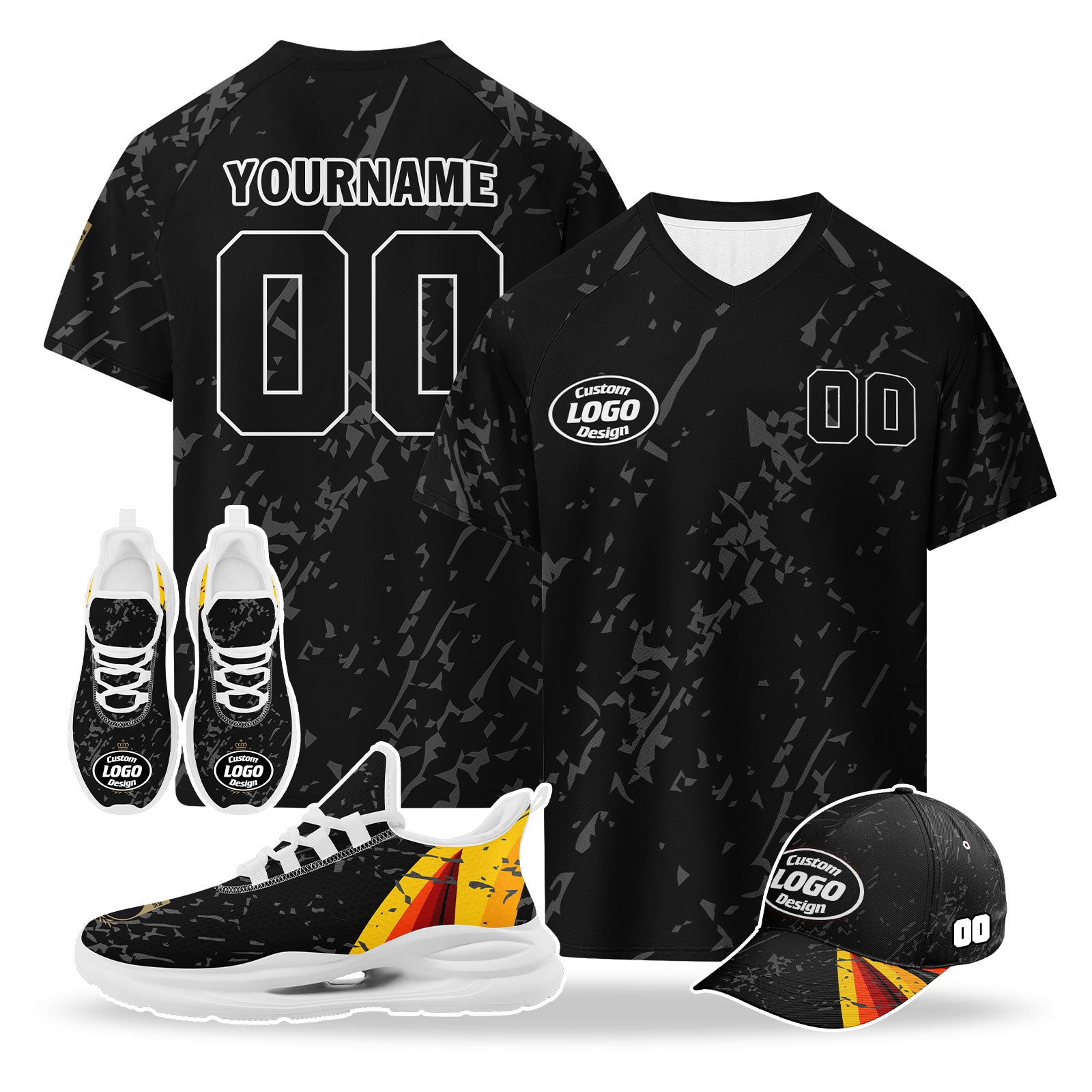 Custom Belgium 2026 World Cup High Quality Soccer Stadium Version Jersey Sneakers Sports Shoes and Hat Combo Offer Personalized Team Name and Logo ZH-F025134-2