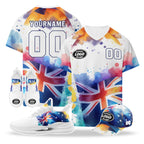 Custom Australia 2026 World Cup High Quality Soccer Stadium Version Jersey Sneakers Sports Shoes and Hat Combo Offer Personalized Team Name and Logo ZH-F025139-6