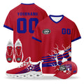 Custom Australia 2026 World Cup High Quality Soccer Stadium Version Jersey Sneakers Sports Shoes and Hat Combo Offer Personalized Team Name and Logo ZH-F025140-4