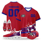 Custom Australia 2026 World Cup High Quality Soccer Stadium Version Jersey Sneakers Sports Shoes and Hat Combo Offer Personalized Team Name and Logo ZH-F025140-4