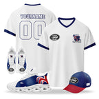Custom Australia 2026 World Cup High Quality Soccer Stadium Version Jersey Sneakers Sports Shoes and Hat Combo Offer Personalized Team Name and Logo ZH-F025140-5