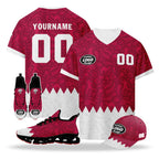 Custom Qatar 2026 World Cup High Quality Soccer Stadium Version Jersey Sneakers Sports Shoes and Hat Combo Offer Personalized Team Name and Logo ZH-F025144-2