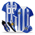 Custom Uruguay 2026 World Cup High Quality Soccer Stadium Version Jersey Sneakers Sports Shoes and Hat Combo Offer Personalized Team Name and Logo ZH-F025152-1