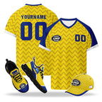 Custom Curaçao 2026 World Cup High Quality Soccer Stadium Version Jersey Sneakers Sports Shoes and Hat Combo Offer Personalized Team Name and Logo ZH-F025153-1