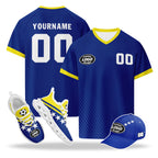 Custom Curaçao 2026 World Cup High Quality Soccer Stadium Version Jersey Sneakers Sports Shoes and Hat Combo Offer Personalized Team Name and Logo ZH-F025153-5