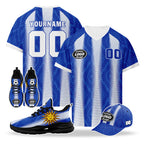 Custom Uruguay 2026 World Cup High Quality Soccer Stadium Version Jersey Sneakers Sports Shoes and Hat Combo Offer Personalized Team Name and Logo ZH-F025155-1