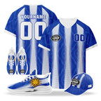 Custom Uruguay 2026 World Cup High Quality Soccer Stadium Version Jersey Sneakers Sports Shoes and Hat Combo Offer Personalized Team Name and Logo ZH-F025155-1
