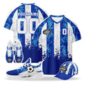 Custom Uruguay 2026 World Cup High Quality Soccer Stadium Version Jersey Sneakers Sports Shoes and Hat Combo Offer Personalized Team Name and Logo ZH-F025155-2