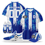 Custom Uruguay 2026 World Cup High Quality Soccer Stadium Version Jersey Sneakers Sports Shoes and Hat Combo Offer Personalized Team Name and Logo ZH-F025155-2