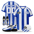 Custom Uruguay 2026 World Cup High Quality Soccer Stadium Version Jersey Sneakers Sports Shoes and Hat Combo Offer Personalized Team Name and Logo ZH-F025155-3