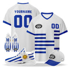 Custom Uruguay 2026 World Cup High Quality Soccer Stadium Version Jersey Sneakers Sports Shoes and Hat Combo Offer Personalized Team Name and Logo ZH-F025155-4