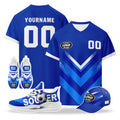Custom Uruguay 2026 World Cup High Quality Soccer Stadium Version Jersey Sneakers Sports Shoes and Hat Combo Offer Personalized Team Name and Logo ZH-F025155-5