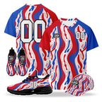 Custom 2026 World Cup United States High Quality Soccer Stadium Version Jersey Sneakers Sports Shoes and Hat Combo Offer Personalized Team Name and Logo ZH-F028064-1