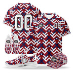 Custom 2026 World Cup United States High Quality Soccer Stadium Version Jersey Sneakers Sports Shoes and Hat Combo Offer Personalized Team Name and Logo ZH-F028064-3