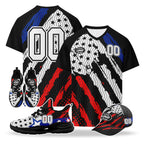 Custom 2026 World Cup United States High Quality Soccer Stadium Version Jersey Sneakers Sports Shoes and Hat Combo Offer Personalized Team Name and Logo ZH-F028064-4