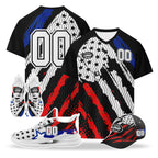 Custom 2026 World Cup United States High Quality Soccer Stadium Version Jersey Sneakers Sports Shoes and Hat Combo Offer Personalized Team Name and Logo ZH-F028064-4