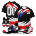 Custom 2026 World Cup United States High Quality Soccer Stadium Version Jersey Sneakers Sports Shoes and Hat Combo Offer Personalized Team Name and Logo ZH-F028064-5
