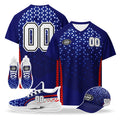 Custom 2026 World Cup United States High Quality Soccer Stadium Version Jersey Sneakers Sports Shoes and Hat Combo Offer Personalized Team Name and Logo ZH-F028064-6