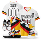 Custom Germany 2026 World Cup High Quality Soccer Stadium Version Jersey Sneakers Sports Shoes and Hat Combo Offer Personalized Team Name and Logo ZH-F028102-1