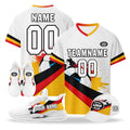 Custom Germany 2026 World Cup High Quality Soccer Stadium Version Jersey Sneakers Sports Shoes and Hat Combo Offer Personalized Team Name and Logo ZH-F028102-1