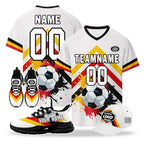 Custom Germany 2026 World Cup High Quality Soccer Stadium Version Jersey Sneakers Sports Shoes and Hat Combo Offer Personalized Team Name and Logo ZH-F028102-3