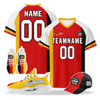 Custom Germany 2026 World Cup High Quality Soccer Stadium Version Jersey Sneakers Sports Shoes and Hat Combo Offer Personalized Team Name and Logo ZH-F028102-5