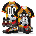 Custom Germany 2026 World Cup High Quality Soccer Stadium Version Jersey Sneakers Sports Shoes and Hat Combo Offer Personalized Team Name and Logo ZH-F028102-7