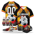 Custom Germany 2026 World Cup High Quality Soccer Stadium Version Jersey Sneakers Sports Shoes and Hat Combo Offer Personalized Team Name and Logo ZH-F028102-7