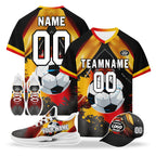 Custom Germany 2026 World Cup High Quality Soccer Stadium Version Jersey Sneakers Sports Shoes and Hat Combo Offer Personalized Team Name and Logo ZH-F028102-7