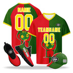 Custom Portugal 2026 World Cup High Quality Soccer Stadium Version Jersey Sneakers Sports Shoes and Hat Combo Offer Personalized Team Name and Logo ZH-F028104-2