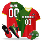 Custom Portugal 2026 World Cup High Quality Soccer Stadium Version Jersey Sneakers Sports Shoes and Hat Combo Offer Personalized Team Name and Logo ZH-F028104-3