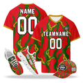 Custom Portugal 2026 World Cup High Quality Soccer Stadium Version Jersey Sneakers Sports Shoes and Hat Combo Offer Personalized Team Name and Logo ZH-F028104-6