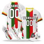 Custom Portugal 2026 World Cup High Quality Soccer Stadium Version Jersey Sneakers Sports Shoes and Hat Combo Offer Personalized Team Name and Logo ZH-F028104-8