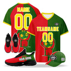 Custom Portugal 2026 World Cup High Quality Soccer Stadium Version Jersey Sneakers Sports Shoes and Hat Combo Offer Personalized Team Name and Logo ZH-F028106-2
