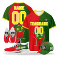 Custom Portugal 2026 World Cup High Quality Soccer Stadium Version Jersey Sneakers Sports Shoes and Hat Combo Offer Personalized Team Name and Logo ZH-F028106-2