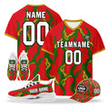 Custom Portugal 2026 World Cup High Quality Soccer Stadium Version Jersey Sneakers Sports Shoes and Hat Combo Offer Personalized Team Name and Logo ZH-F028106-6