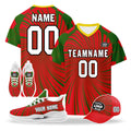 Custom Portugal 2026 World Cup High Quality Soccer Stadium Version Jersey Sneakers Sports Shoes and Hat Combo Offer Personalized Team Name and Logo ZH-F028106-7