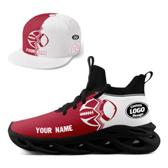 Custom White Red New York MaxSoul Shoes and Hat Combo Offer Personalized Combo ZH-D028017-11